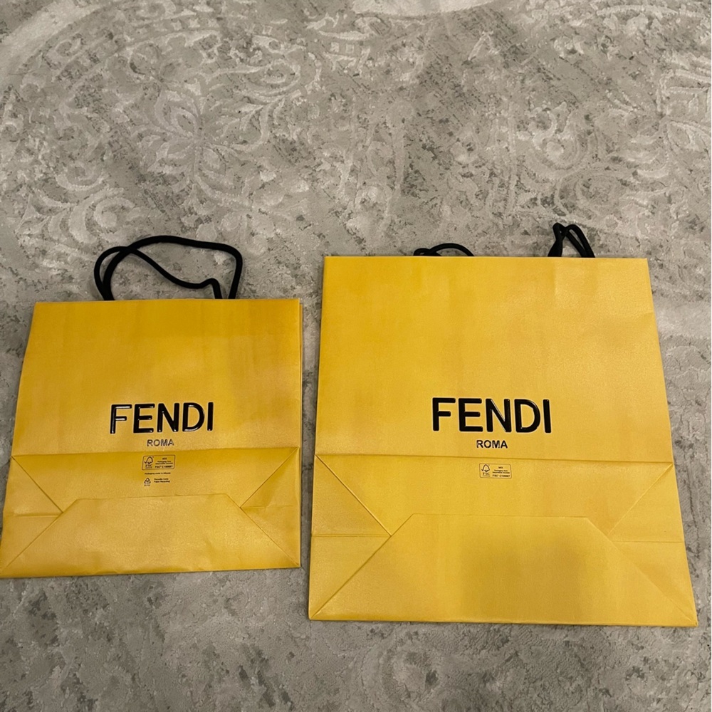 Fendi Roma Shopping Bags Ribbon Envelope Luxury Gift Packaging Bundle Italian - Picture 2 of 2